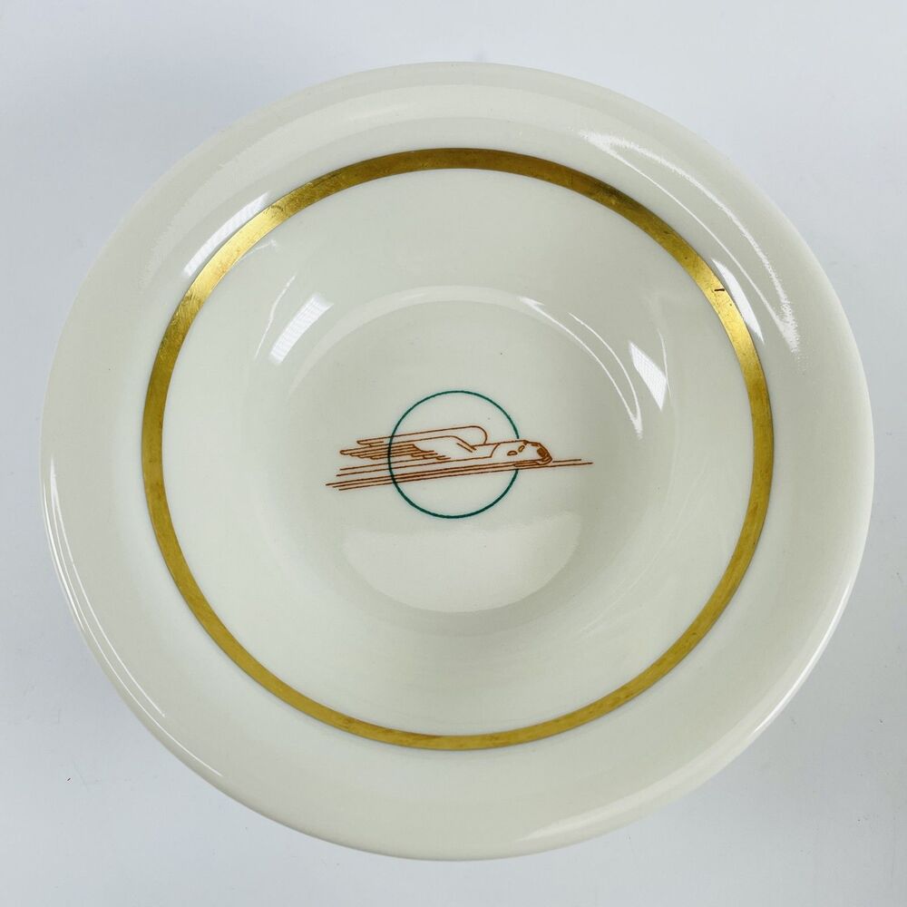 Vtg Union Pacific Railroad UPRR Winged Streamliner China 4.75" Fruit Bowl